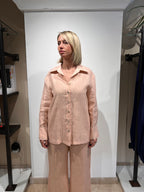 CAMICIA IN PURO LINO CON DETTAGLI ARGENTO