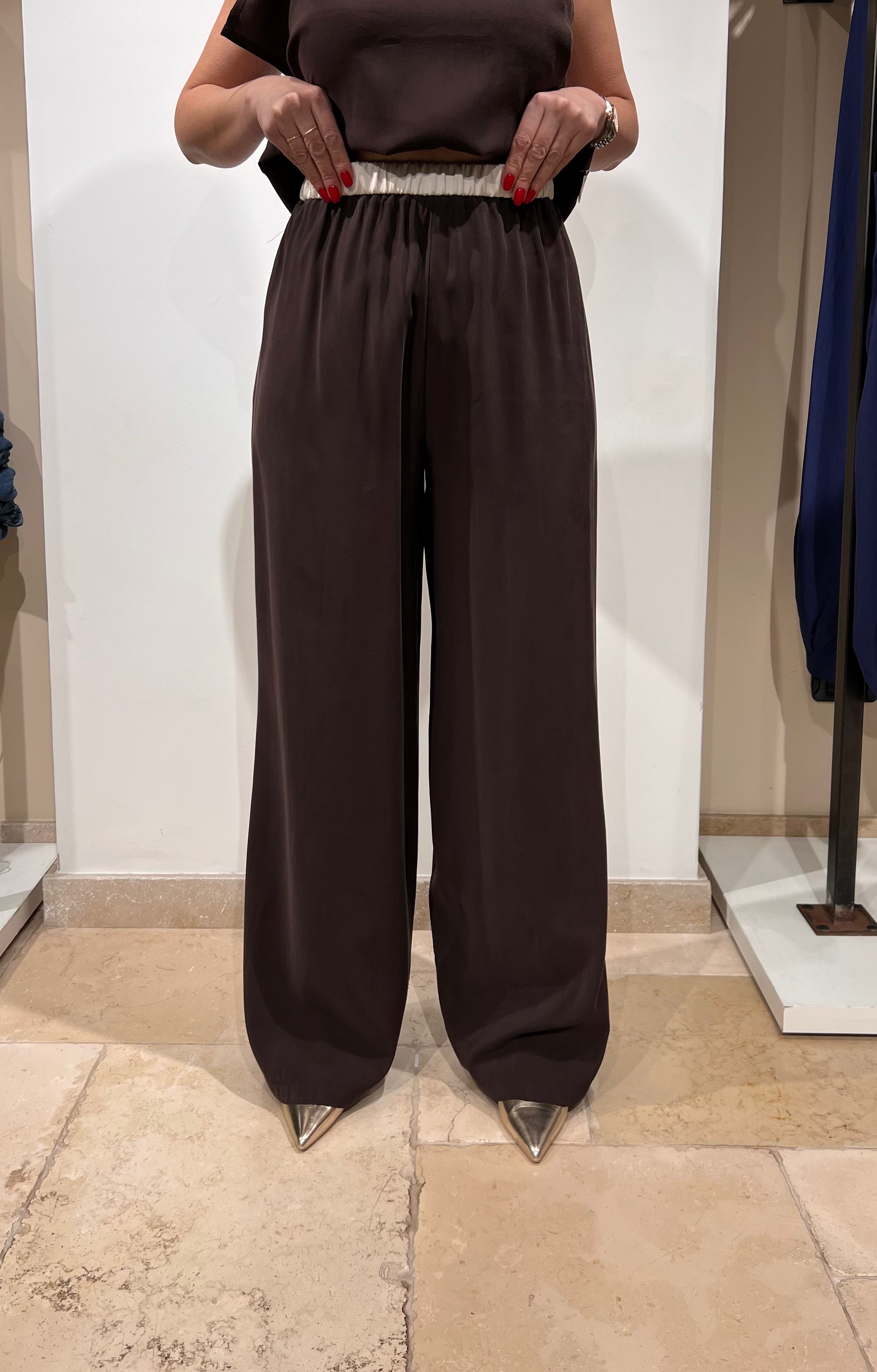PANTALONE SATINATO PALAZZO