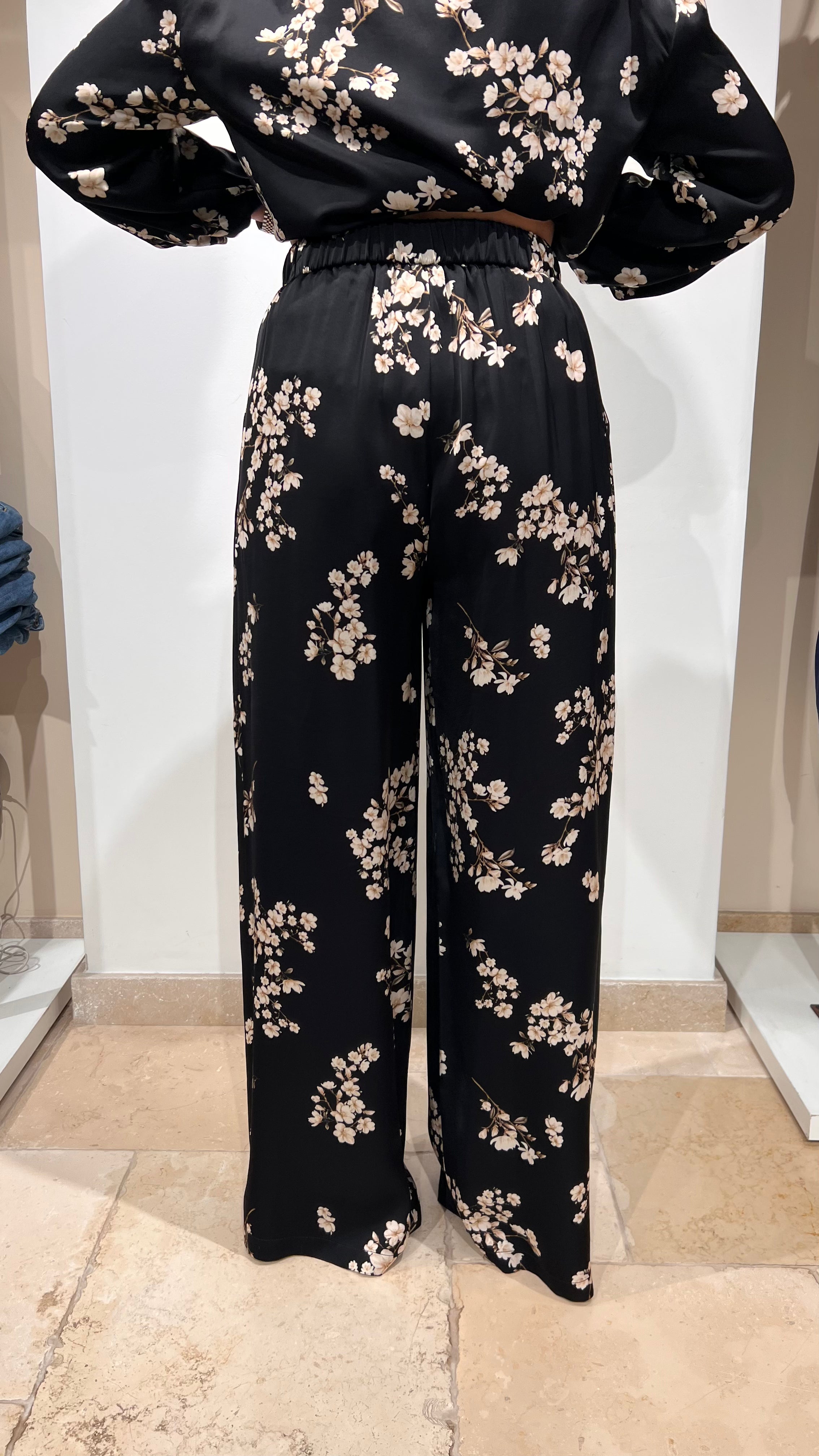 PANTALONE PALAZZO FLOREALE