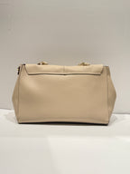 BORSA ERMANNO SCERVINO IN ECO PELLE MARTELLATA BEIGE LARGE CON INTRECCI E DETTAGLI ORO