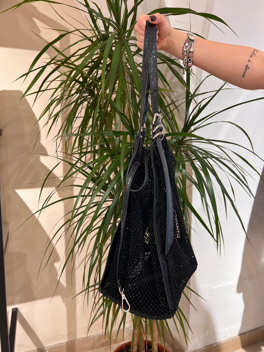 BORSA TOTE GRANDE A RETE DI STRASS – ERMANNO FIRENZE