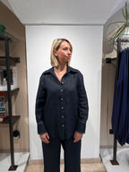CAMICIA IN PURO LINO CON DETTAGLI ARGENTO