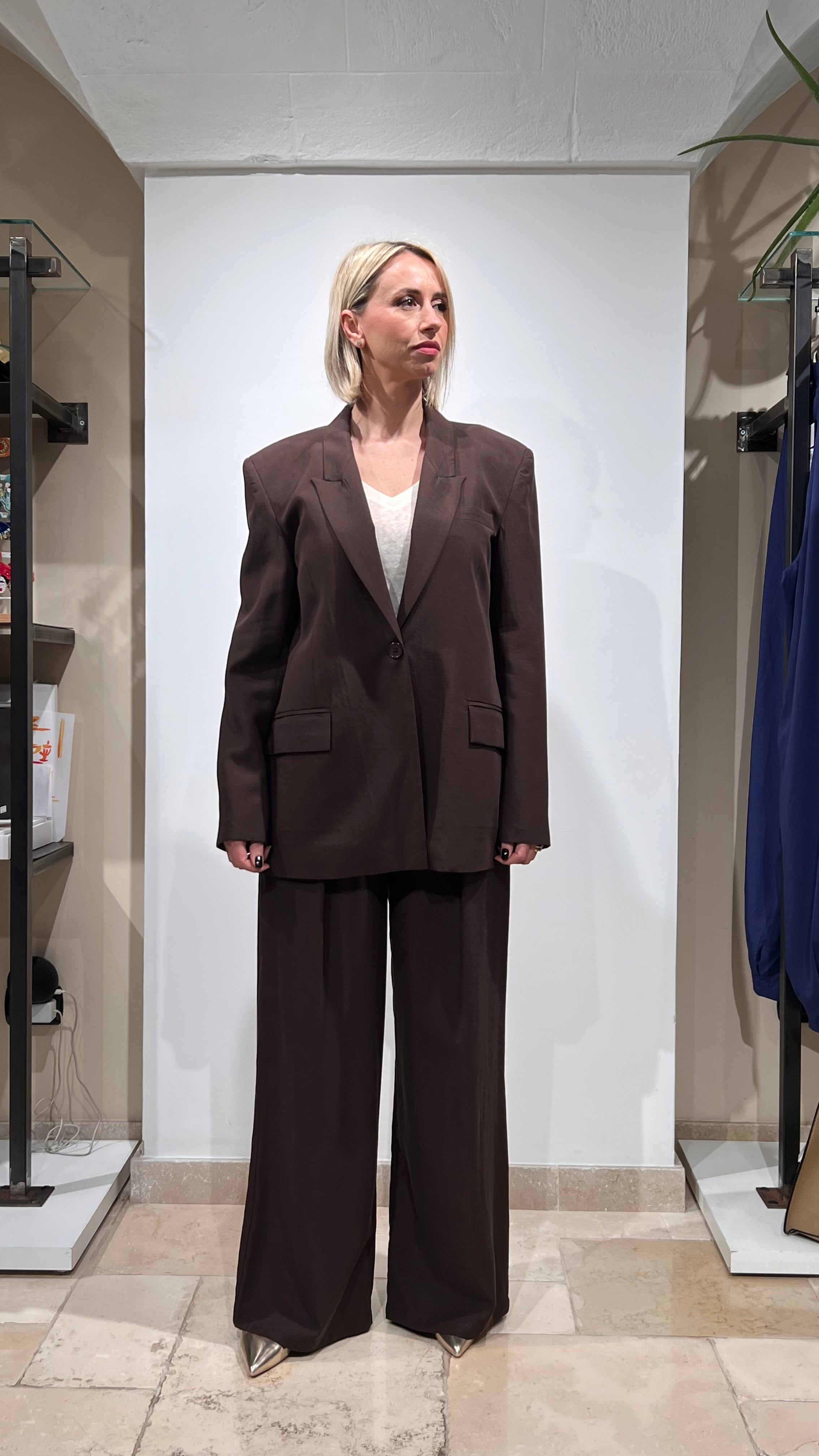 BLAZER CHIARA OVERSIZE IN TESSUTO FLUIDO
