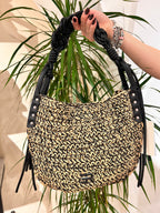BORSA BICOLORE IN RAFIA – ERMANNO FIRENZE