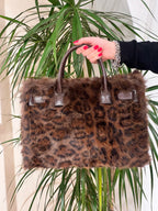 BORSA GRANDE RUE MADAME IN ECO PELLICCIA MACULATA