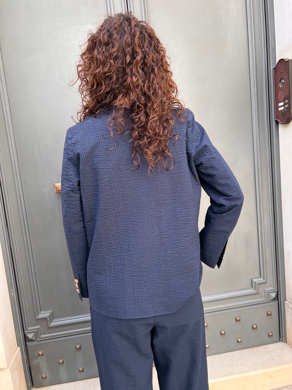 BLAZER IN COTONE SEERSUCKER – SUN68