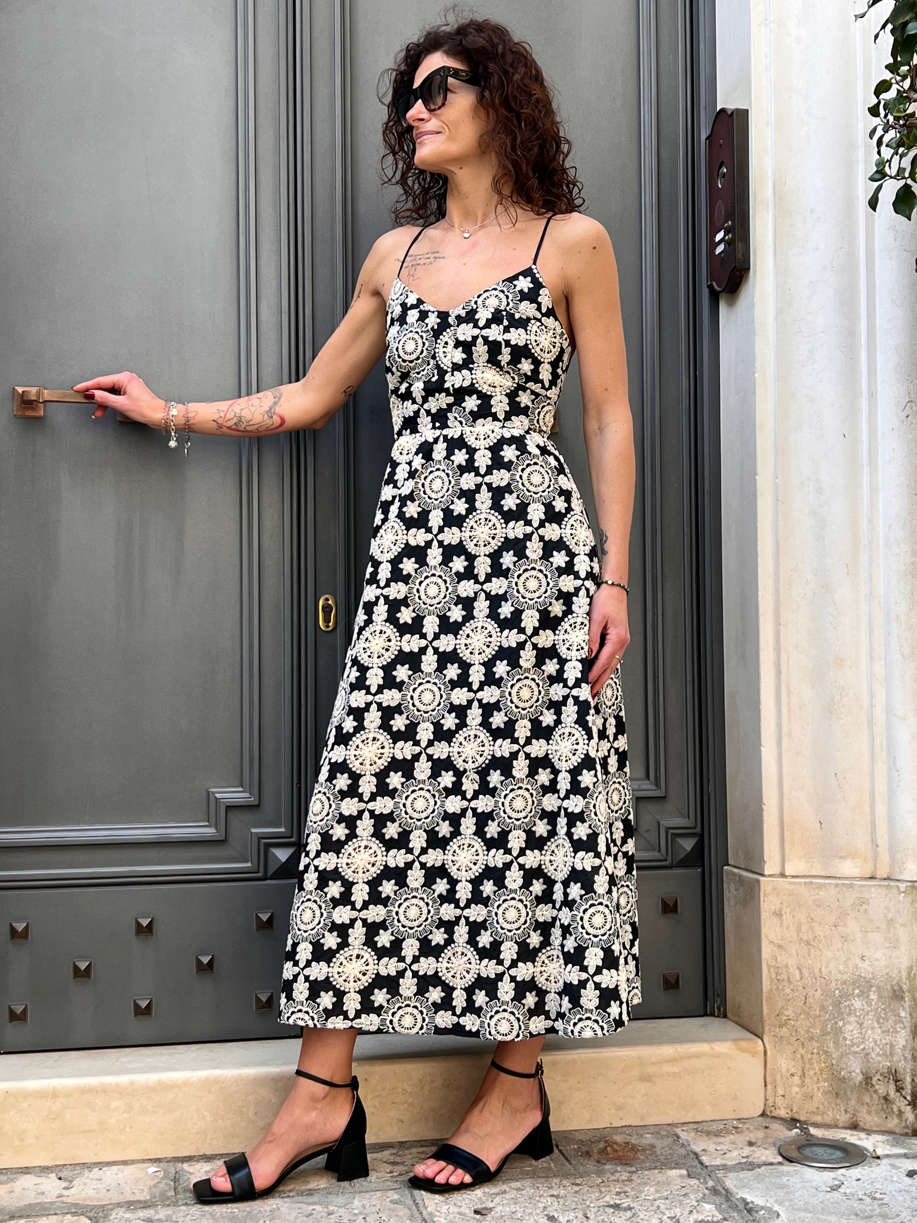 ABITO MIDI IN COTONE RICAMATO – FRACOMINA