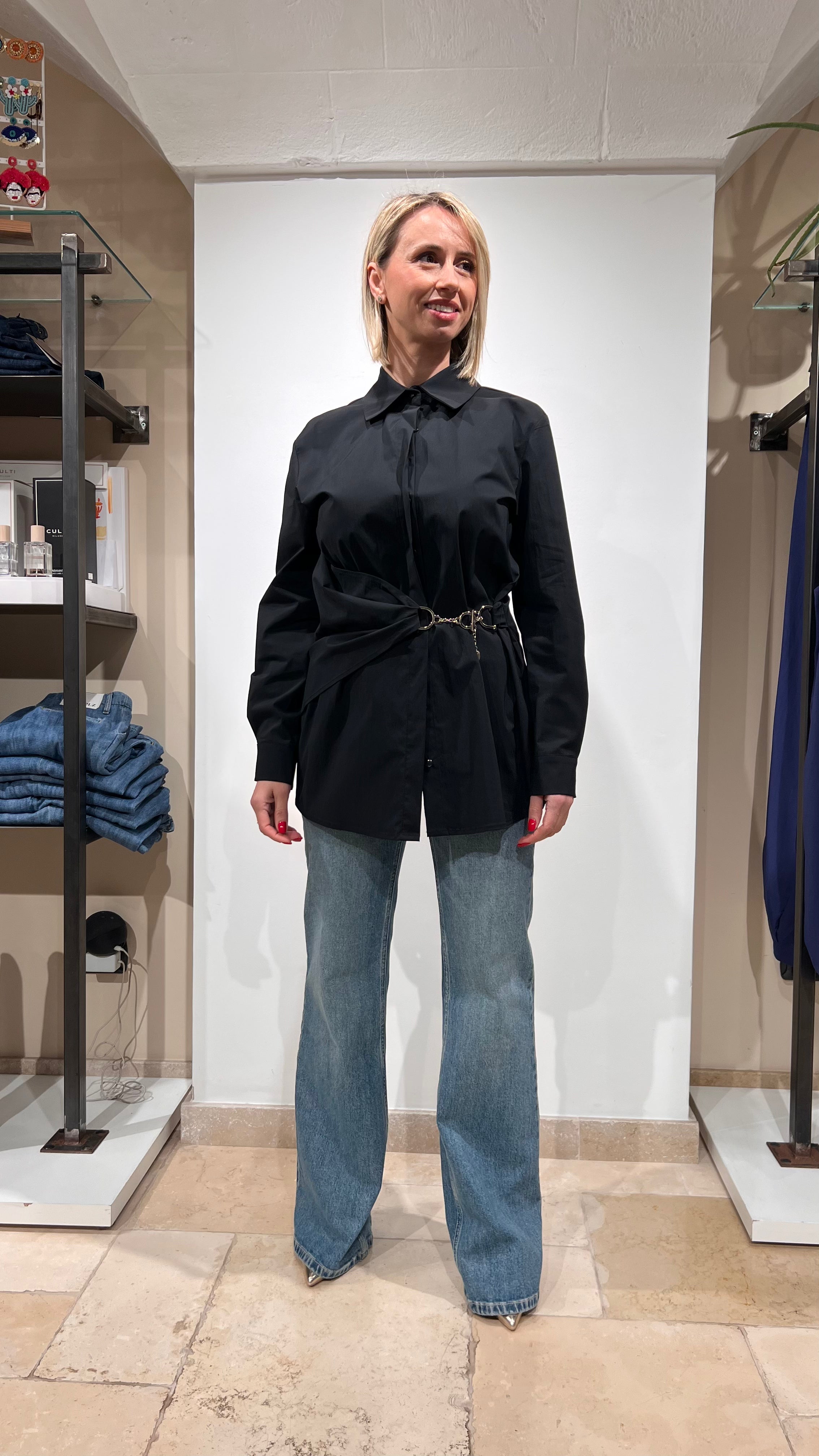 CAMICIA CHEMISIER CON CATENA