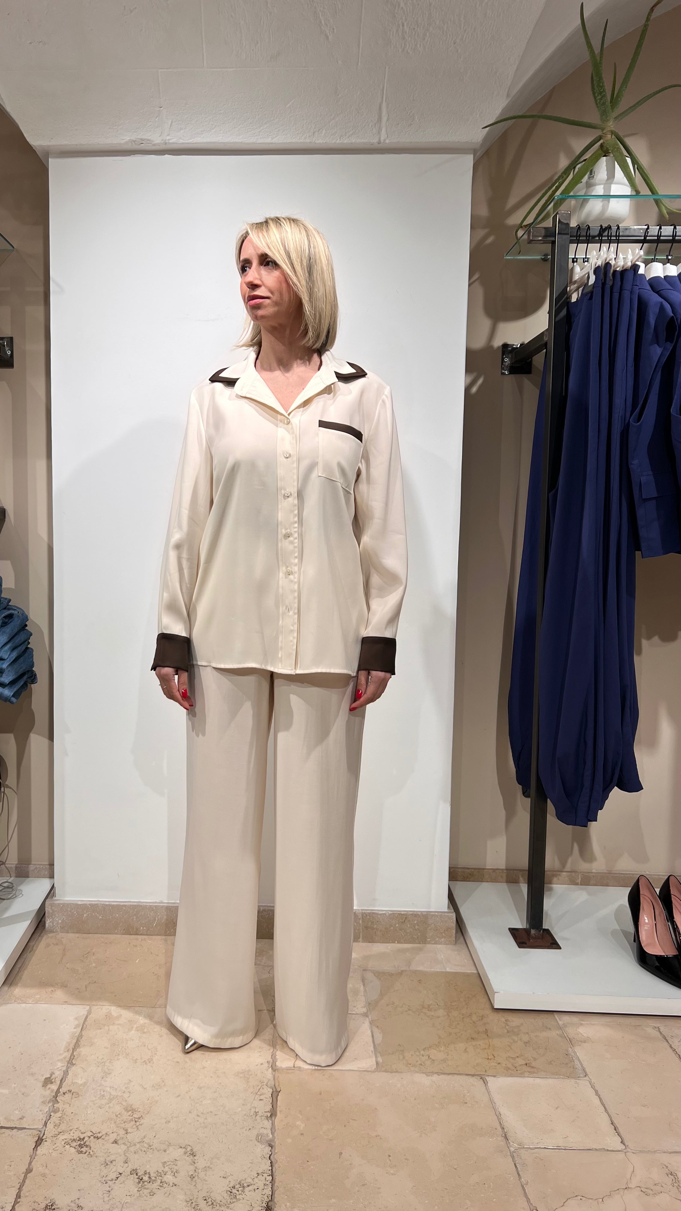 PANTALONE SATINATO PALAZZO