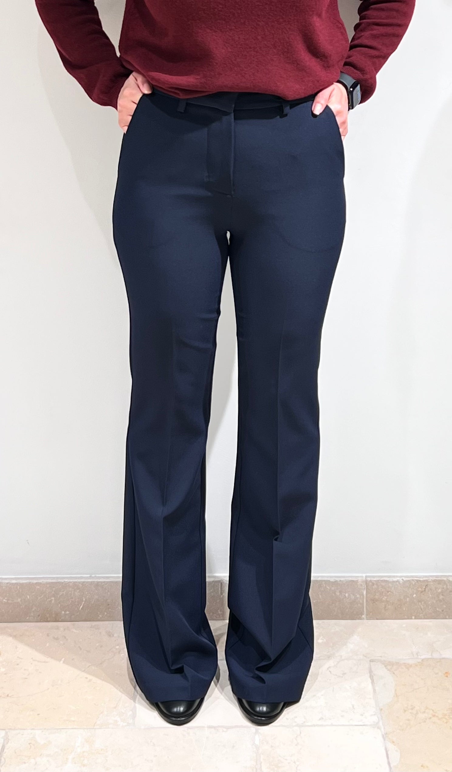 PANTALONE A ZAMPA SARTORIALE CON TASCHE LATERALI