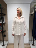 CAMICIA IN PURO LINO CON DETTAGLI ARGENTO