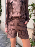BERMUDA IN LINO CON RICAMI – FRACOMINA
