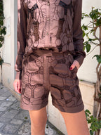 BERMUDA IN LINO CON RICAMI – FRACOMINA