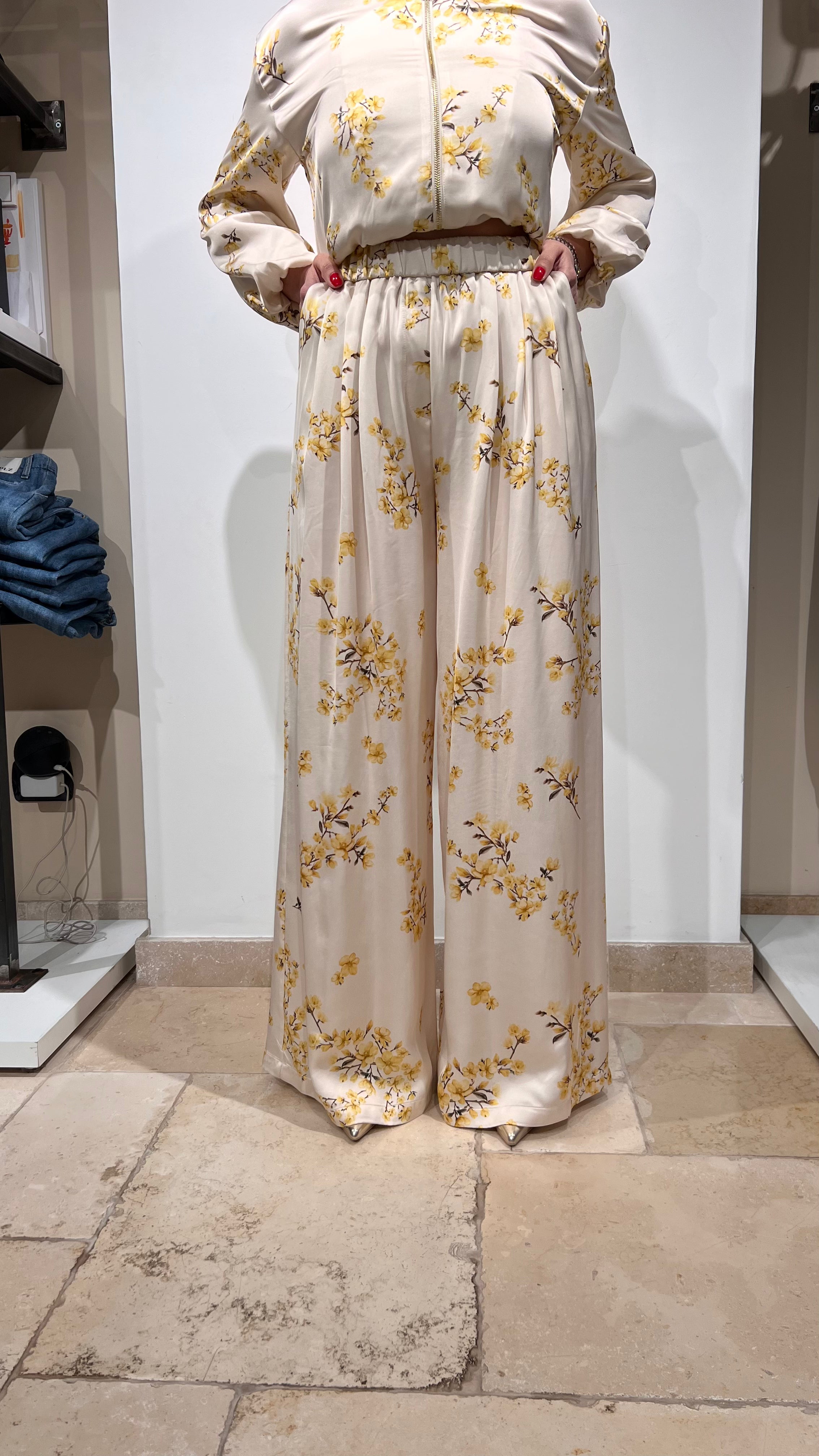 PANTALONE PALAZZO FLOREALE