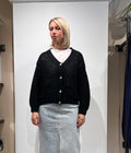CARDIGAN IN MAGLIA TRAFORATA CON BOTTONI