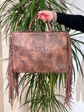 BORSA RUE MADAME IN ECOPELLE VEGAN EFFETTO VINTAGE CON FRANGE