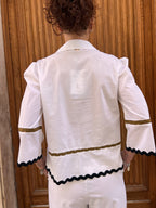 CAMICIA CON DETTAGLI RICAMATI A CONTRASTO – FRACOMINA