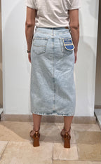 GONNA MIDI IN DENIM PEPE JEANS CON SPACCO FRONTALE