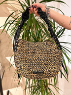 BORSA BICOLORE IN RAFIA – ERMANNO FIRENZE
