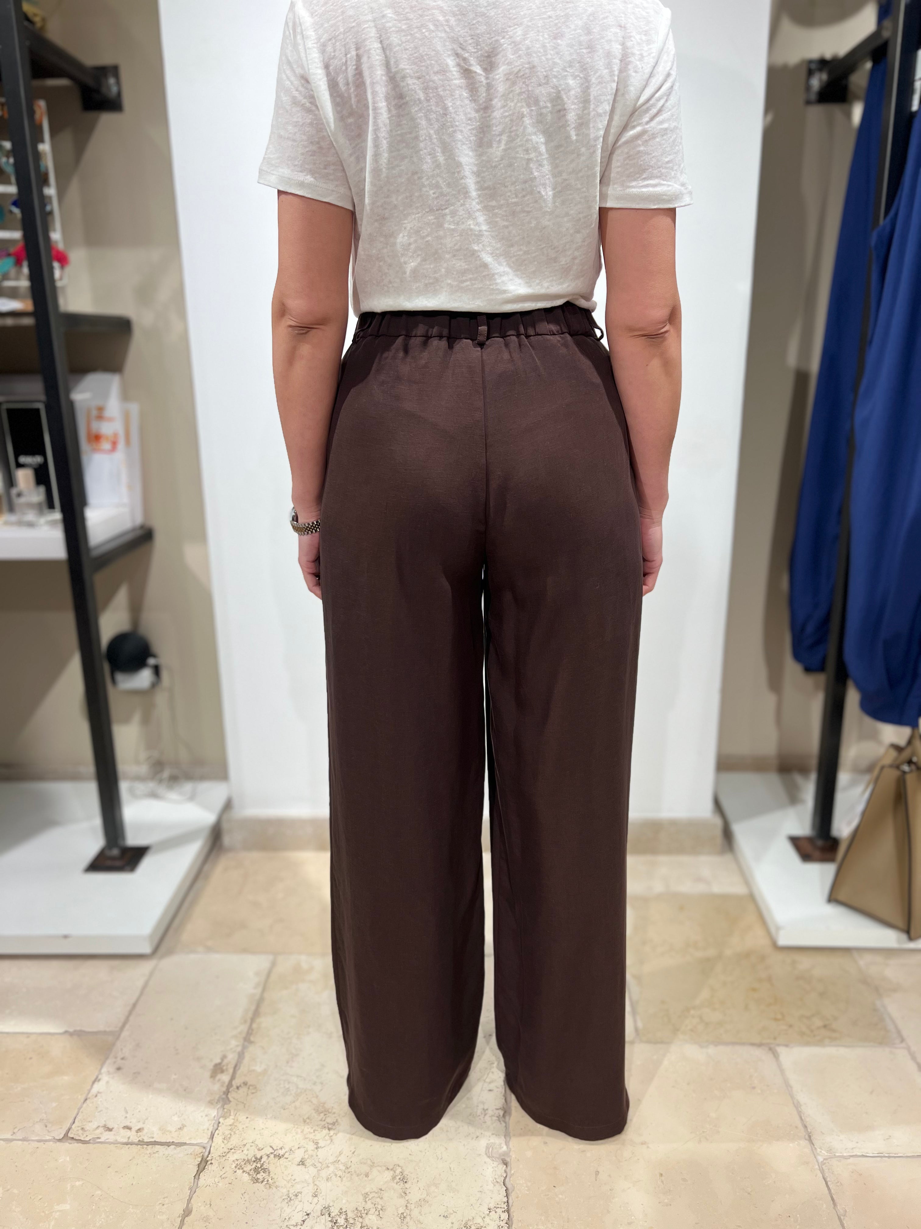 PANTALONE CHIARA PALAZZO IN TESSUTO FLUIDO