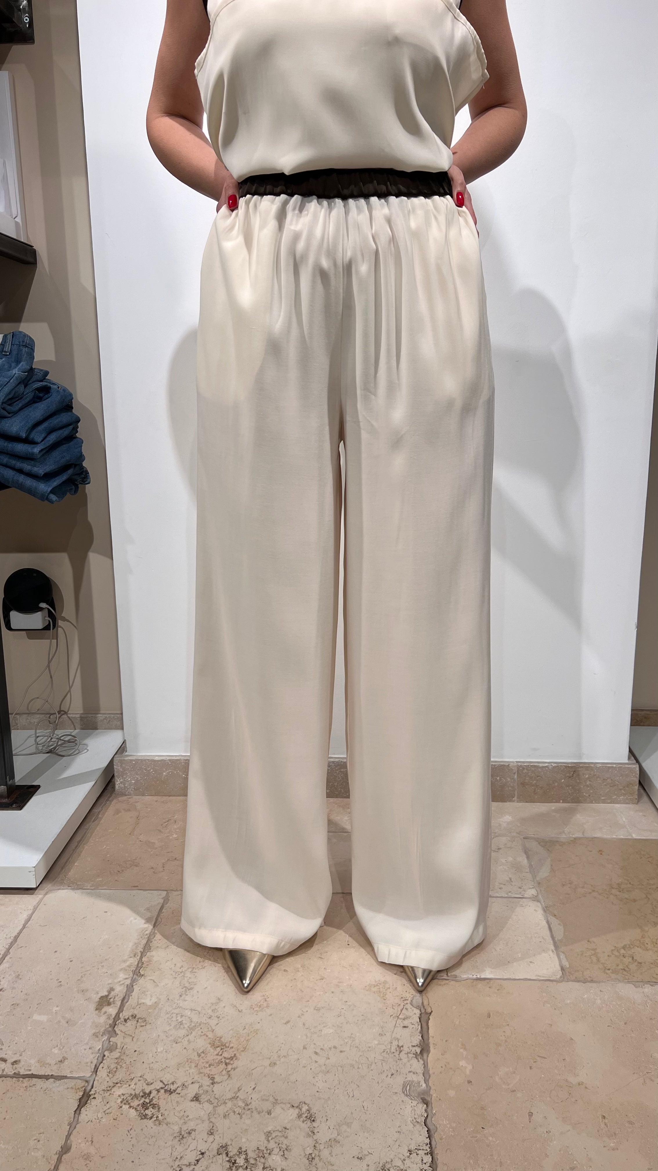 PANTALONE SATINATO PALAZZO