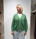 CARDIGAN IN MAGLIA TRAFORATA CON BOTTONI