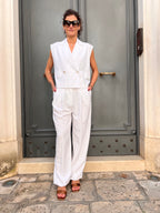 PANTALONE LARGO CON PENCE – FRACOMINA