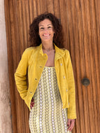 GIUBBINO IN VERA PELLE SCAMOSCIATA FODERATO