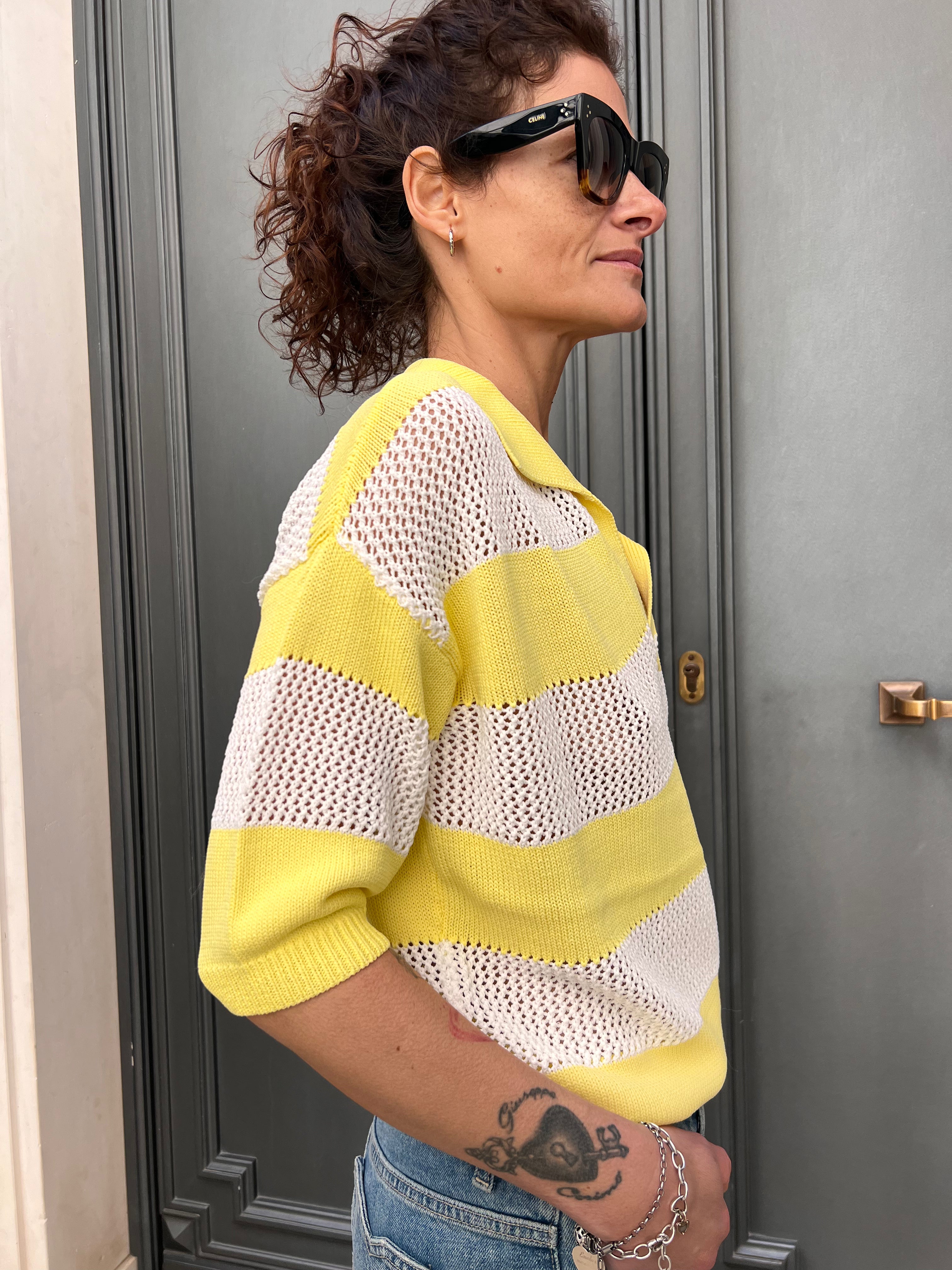 MAGLIA REGULAR MODELLO POLO A RIGHE – FRACOMINA