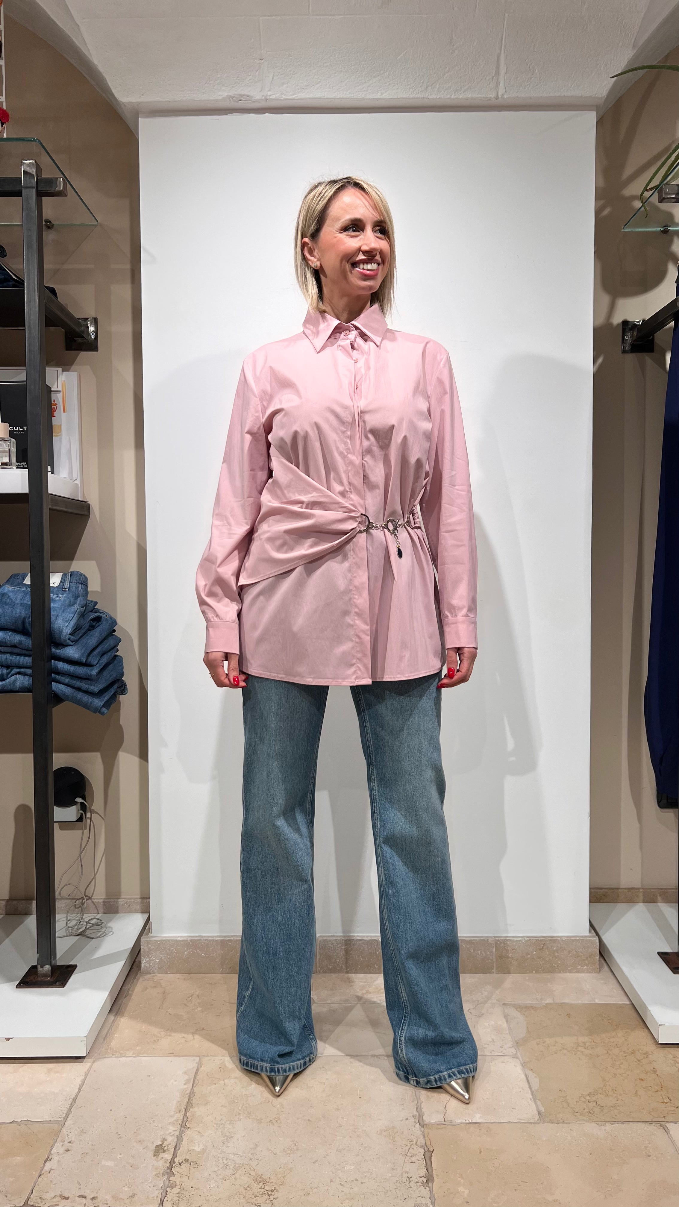 CAMICIA CHEMISIER CON CATENA