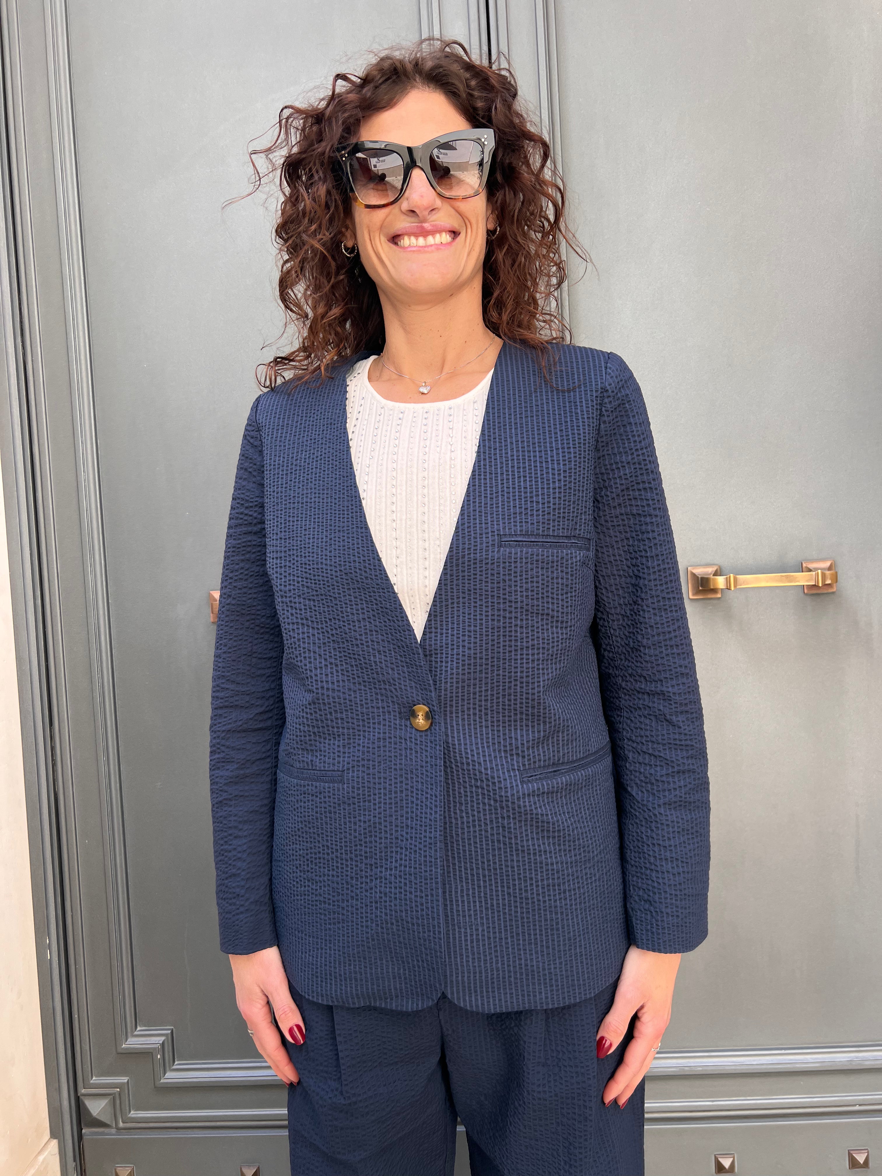 BLAZER IN COTONE SEERSUCKER – SUN68