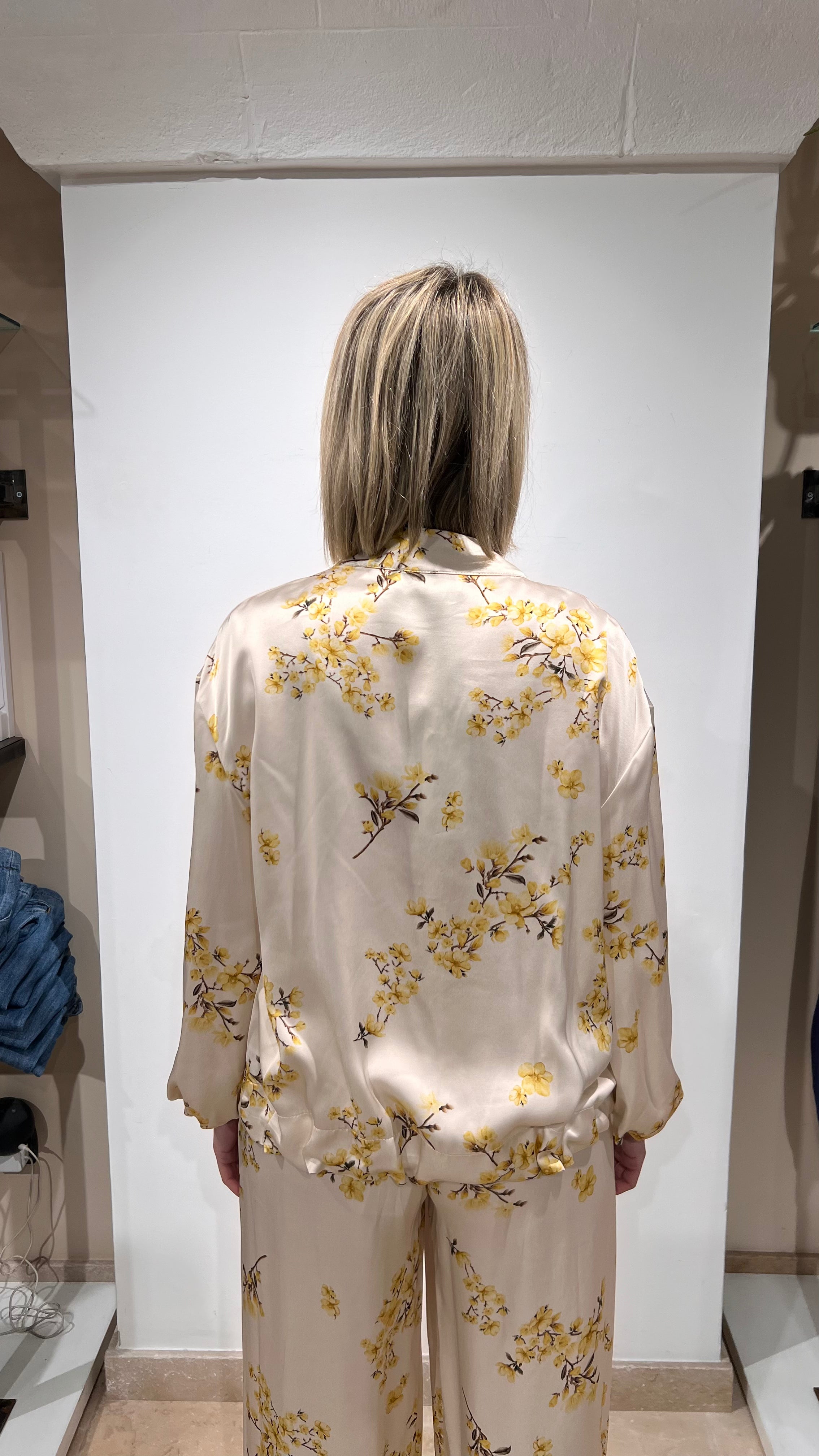 BOMBER SATINATO FLOREALE