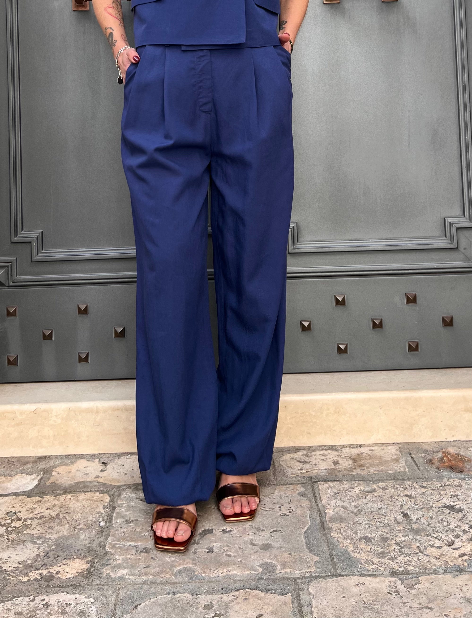PANTALONE LARGO CON PENCE – FRACOMINA