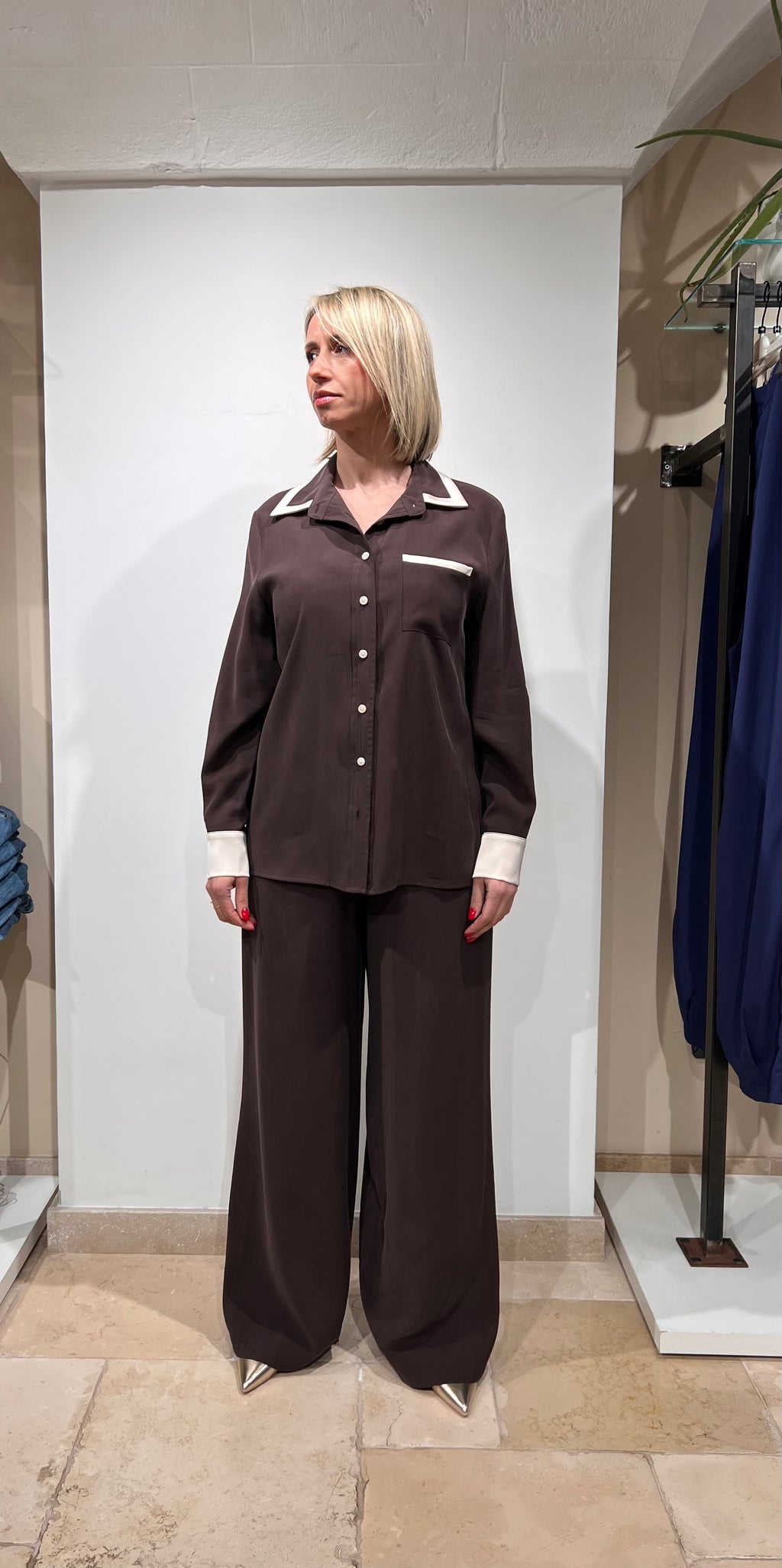 PANTALONE SATINATO PALAZZO