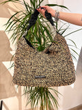 BORSA BICOLORE IN RAFIA – ERMANNO FIRENZE