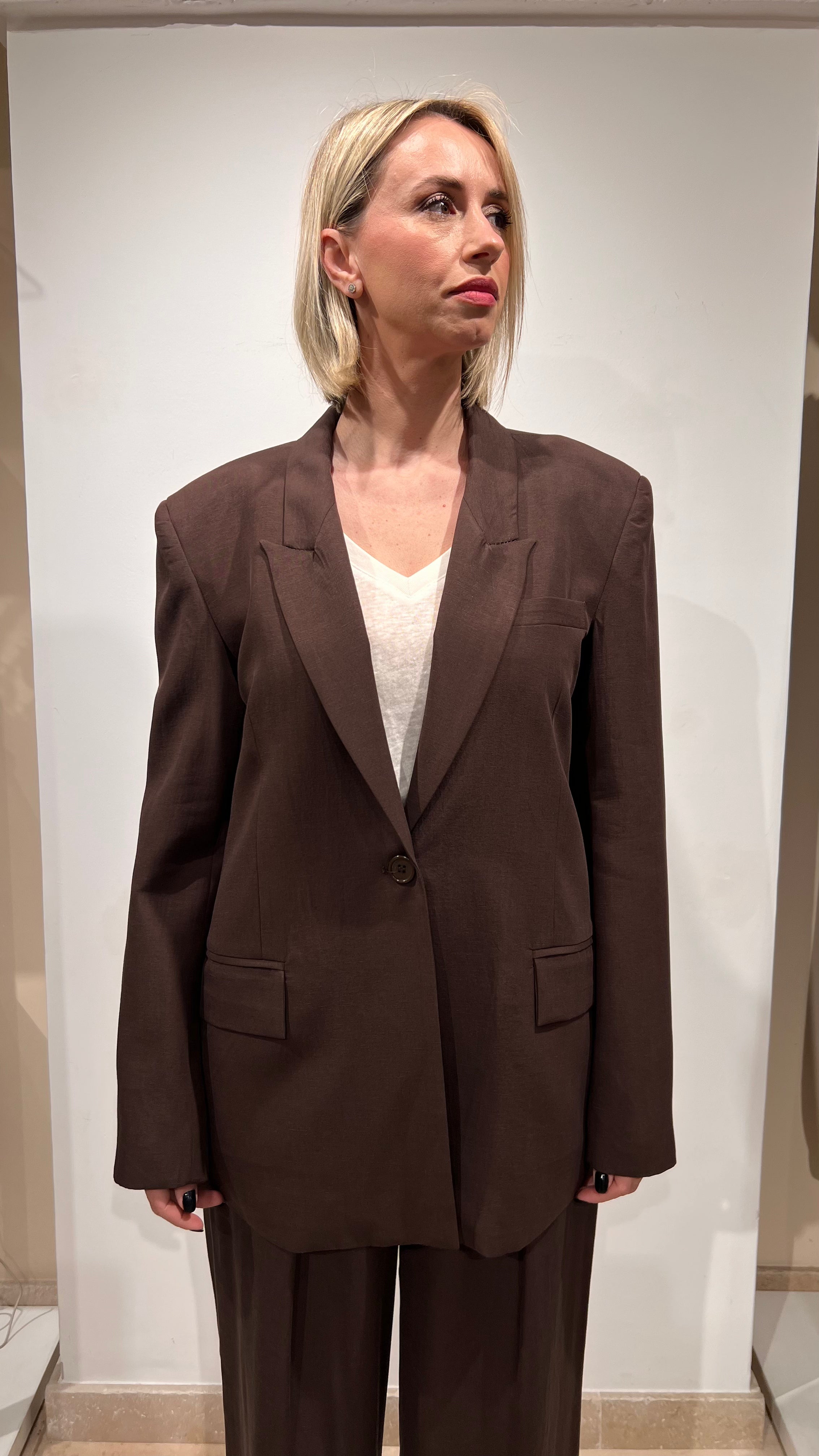 BLAZER CHIARA OVERSIZE IN TESSUTO FLUIDO