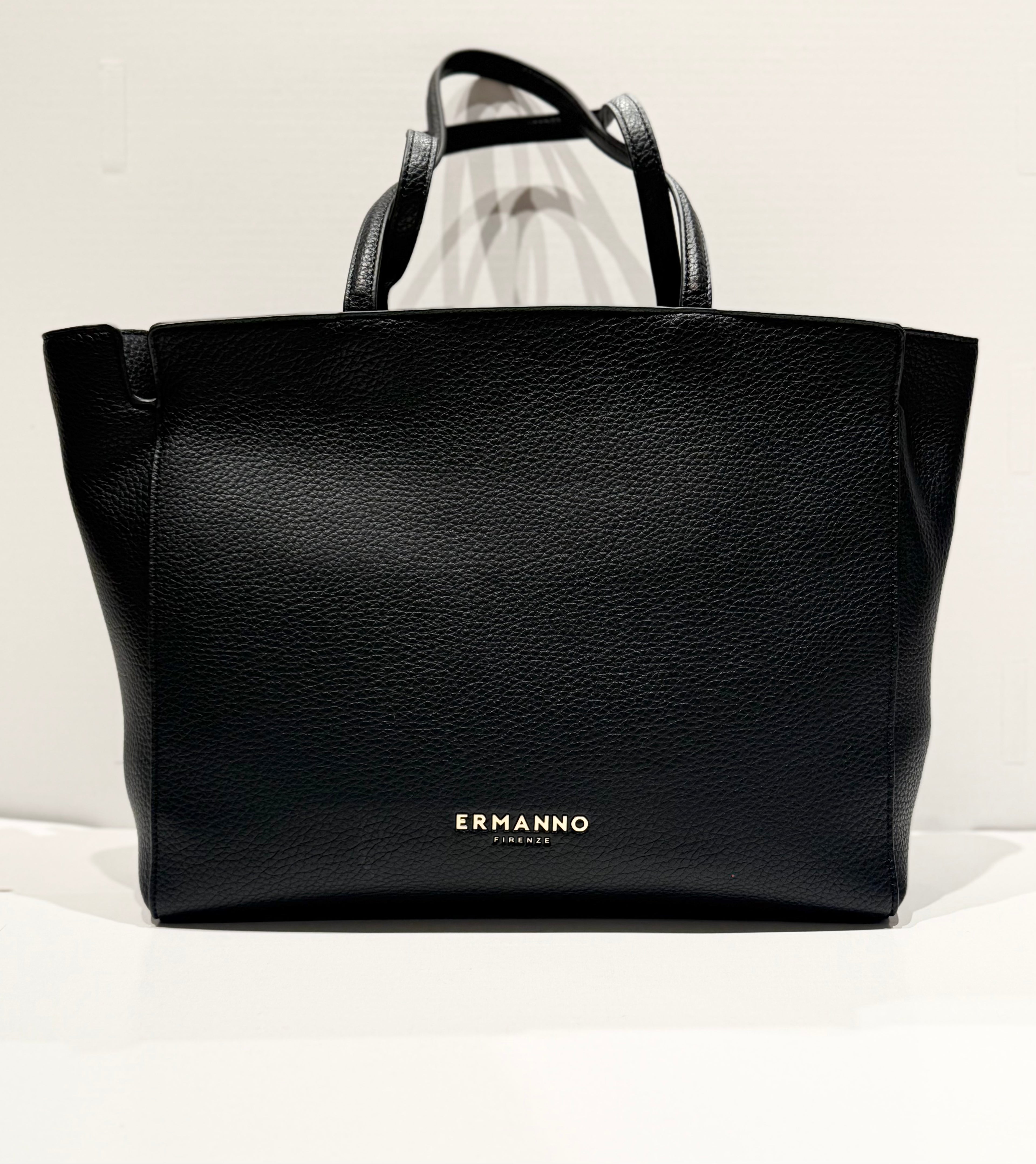 BORSA TOTE ERMANNO SCERVINO IN ECOPPELLE MARTELLATA CON INTRECCI LATERALI