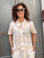 CAMICIA A MANICA CORTA IN COTONE SEERSUCKER – SUN68