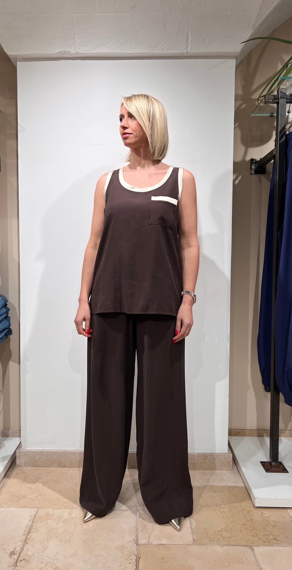 PANTALONE SATINATO PALAZZO
