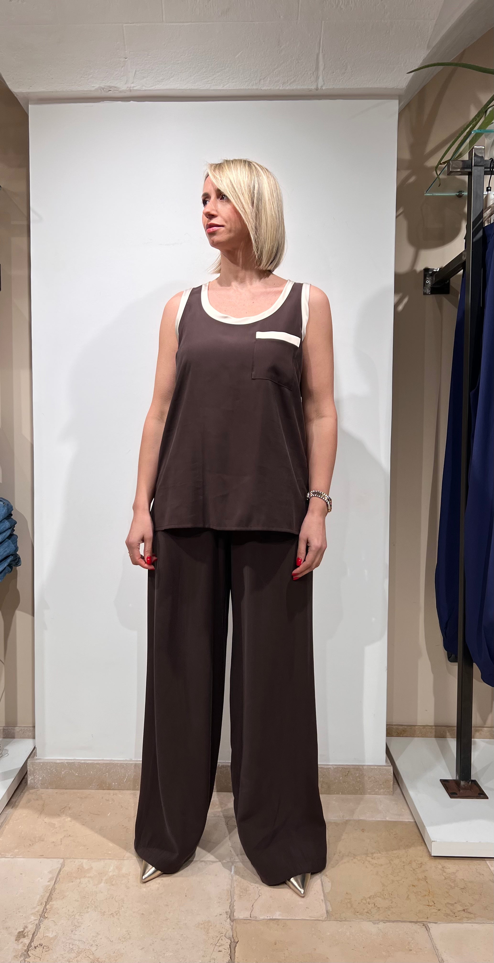 PANTALONE SATINATO PALAZZO