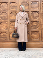 CAPPOTTO LUNGO DOPPIOPETTO MISTO LANA CAMMELLO