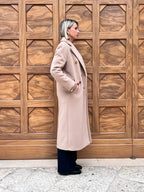 CAPPOTTO LUNGO DOPPIOPETTO MISTO LANA CAMMELLO