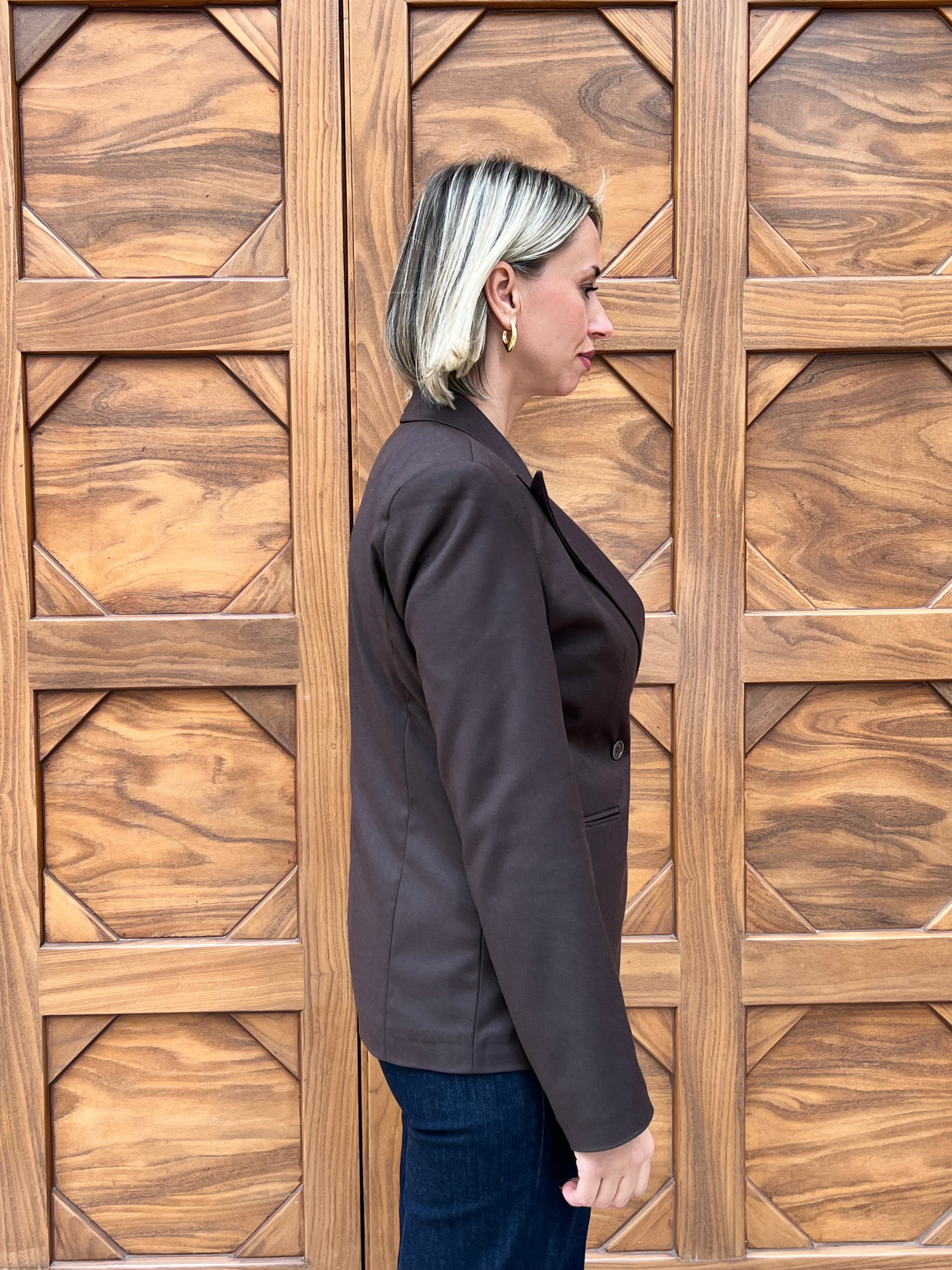 GIACCA DOPPIOPETTO CHIC ESSENZIALE  MARRONE