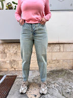 JEANS DONNA ARMANI EXCHANGE J51 – CARROT FIT, VITA ALTA, LAVAGGIO CHIARO