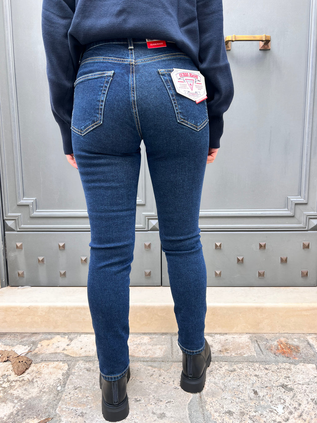 JEANS DONNA GUESS G05 SKINNY – VITA ALTA, DENIM ELASTICIZZATO, MODELLANTE BLU