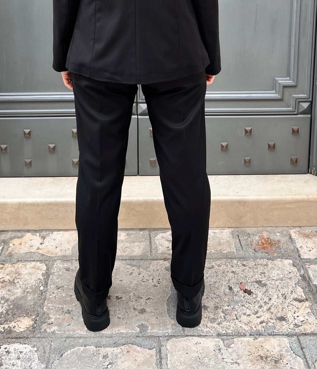 PANTALONE DONNA ELEGANTE CON COULISSE PLAZA NERO