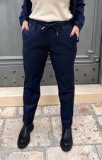 PANTALONE DONNA ELEGANTE CON COULISSE PLAZA BLU