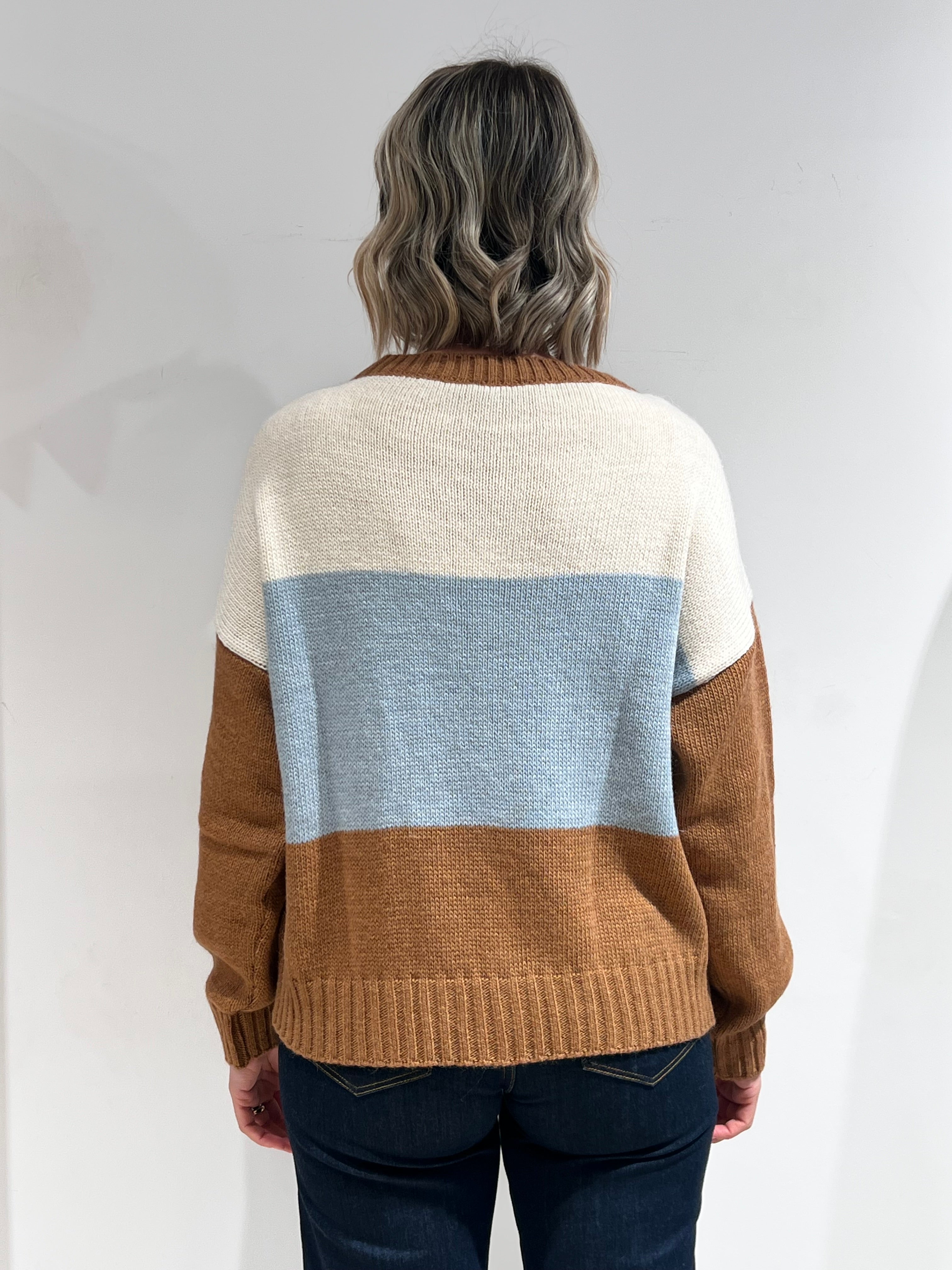 MAGLIA DONNA IN MISTO LANA  – MAGLIONE INVERNALE ELEGANTE CAMMELLO