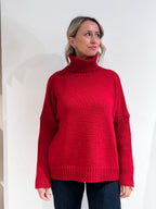 MAGLIA DONNA IN MISTO LANA CON COLLO ALTO – MAGLIONE INVERNALE