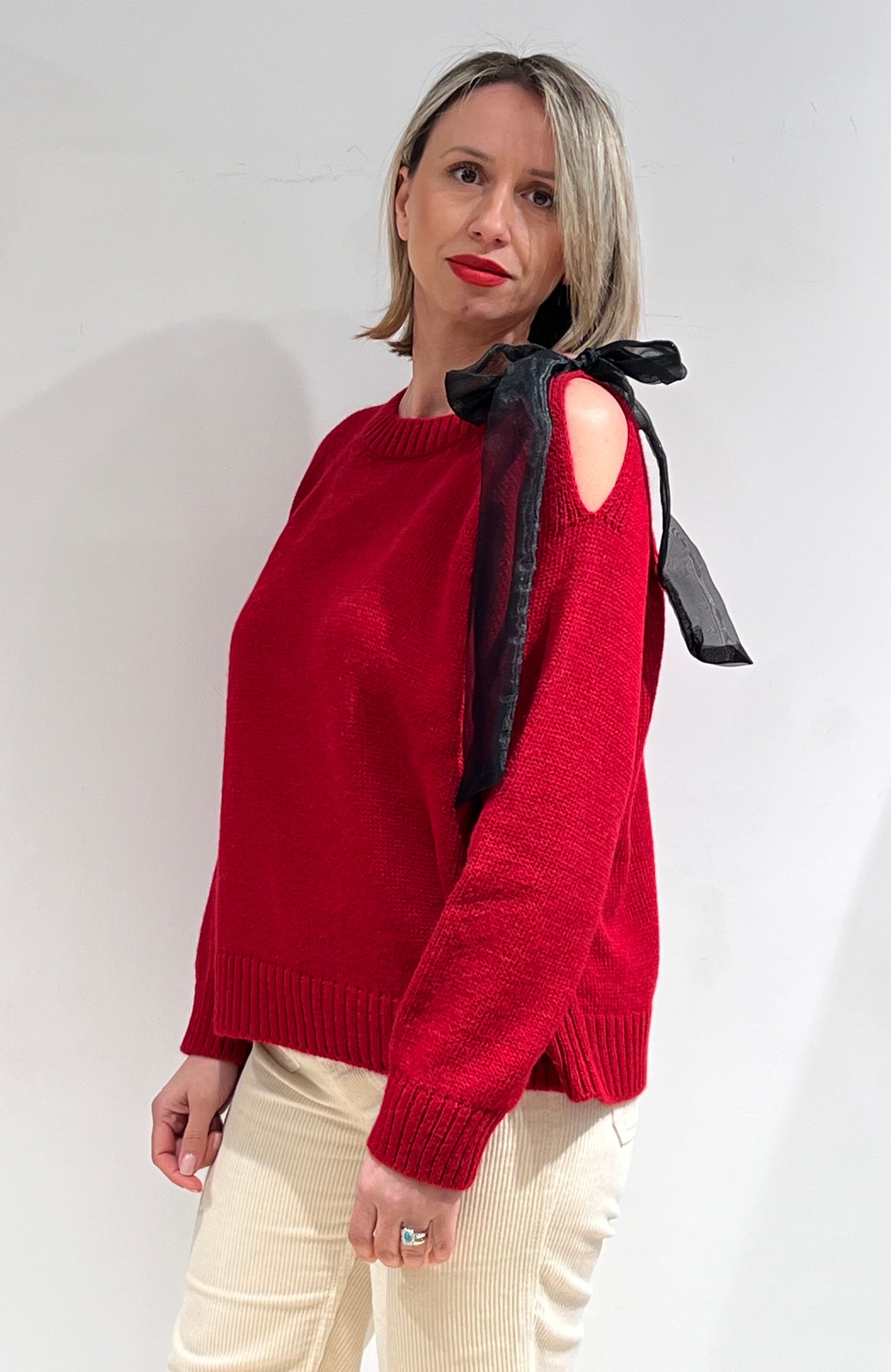 MAGLIA DONNA CON DETTAGLIO FIOCCO